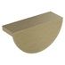 Lunar Satin Brass Curved Pull Cupboard Handle 85mm