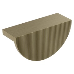 Lunar Satin Brass Curved Pull Cupboard Handle 85mm