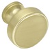 Contessa Polished Brass Effect Classic Round Cupboard Door Knob 35mm