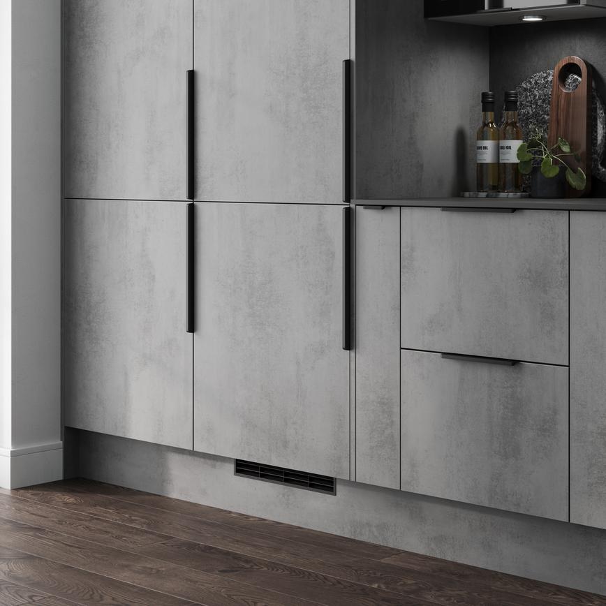 Edge Matt Black Trimline Bar Cupboard Handle 80mm