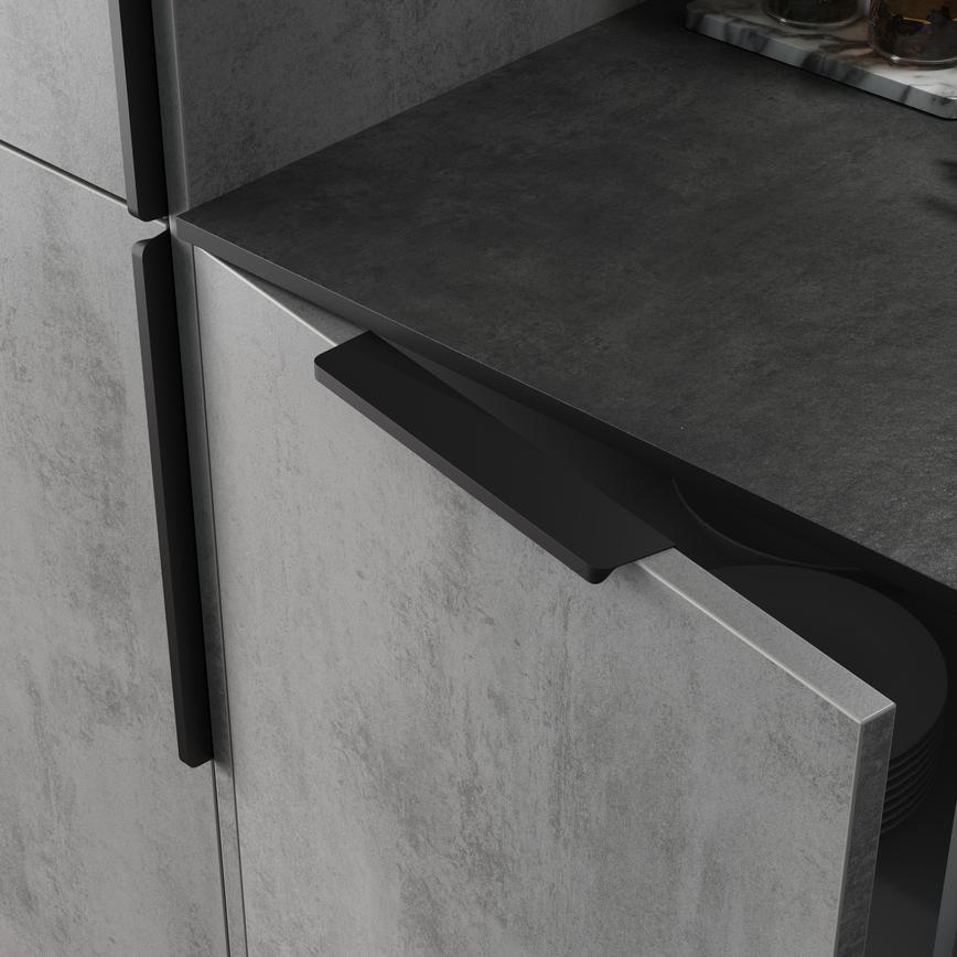 Edge Matt Black Trimline Bar Cupboard Handle 230mm