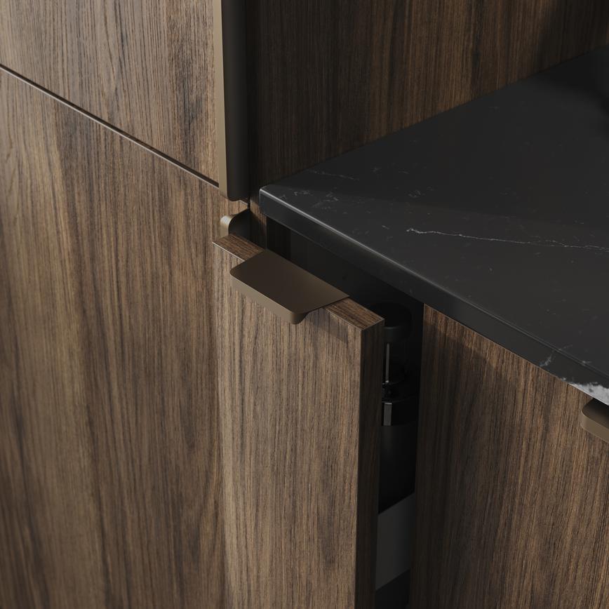 Edge Matt Bronze Trimline Bar Cupboard Handle 80mm