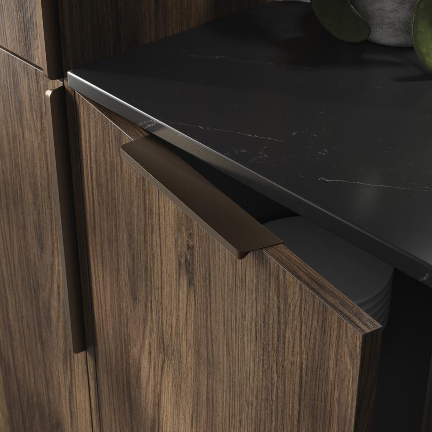 Edge Matt Bronze Trimline Bar Cupboard Handle 230mm