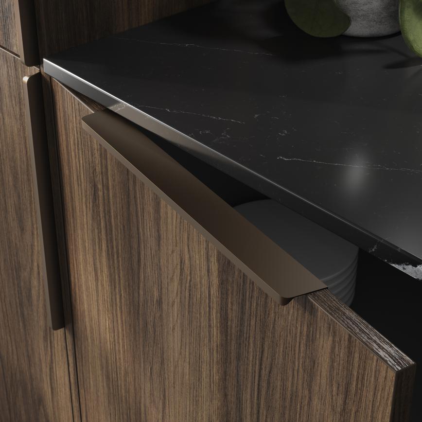 Edge Matt Bronze Trimline Bar Cupboard Handle 380mm