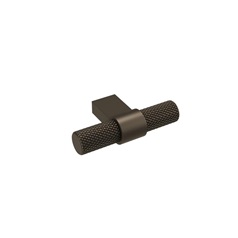 Knurled Brushed Bronze T Cupboard Door Knob 60mm