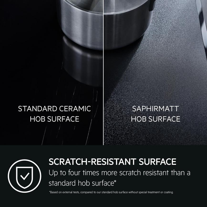 AEG SaphirMatt Blk Ind Hob 60cm Scratch Resistant Surface