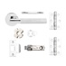 Jigtech Modell Polished S/Steel Slim Rose Handle Latch Pack