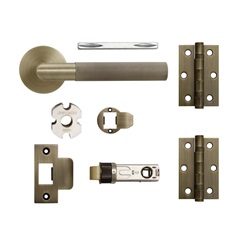 Jigtech Modell Antique Brass Slim Rose Handle Latch Pack