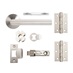 Jigtech Minim Satin S/Steel Slim Rose Handle Latch Pack