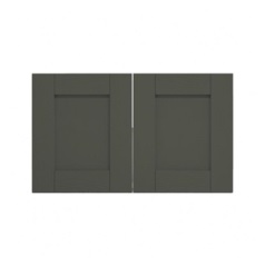 Halesworth Ash Green 800 Double Belfast Sink Door (Pair) CAD Cut Out Primary