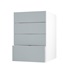 Frome Matt Mist 500 Deep Drawer Front CAD Cut Out Angled Open Unit