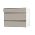 Clerkenwell Matt Metallic Titanium 160mm x 900mm Kitchen Drawer Angled Open