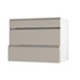 Clerkenwell Matt Metallic Titanium 275mm x 900mm Pan Kitchen Drawer Angled Open