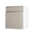Clerkenwell Matt Metallic Titanium 557mm x 600mm Full Height Drawerline Kitchen Door Angled Open