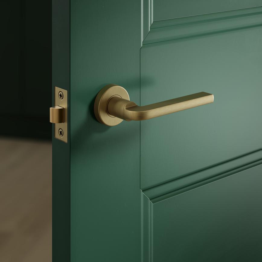 Munch Antique Brass Rose Handle Situational