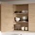 Winterton Gloss Porcelain & Natural Oak Open Cabinet