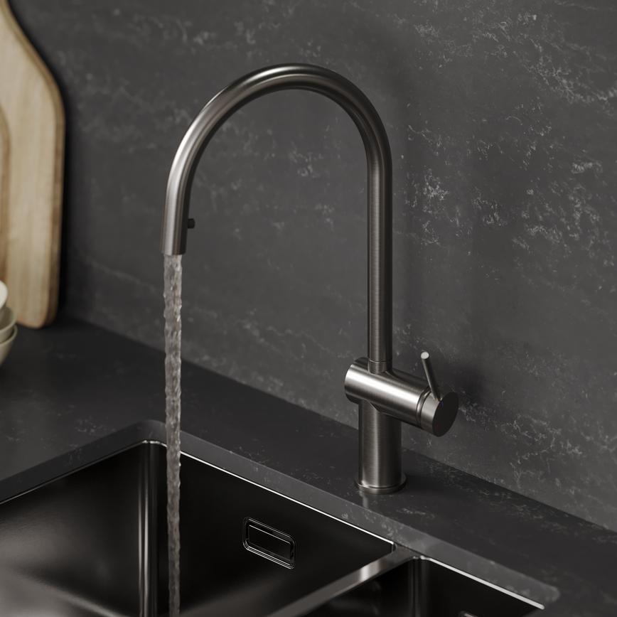 Porlock Gunmetal Close Up Water Running