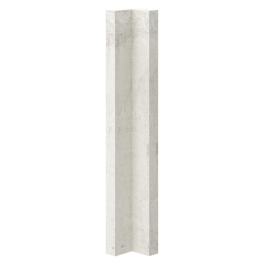 Hockley Textured White Stone 356mm x 54mm Half Height Square Base Corner Post Pack of 2