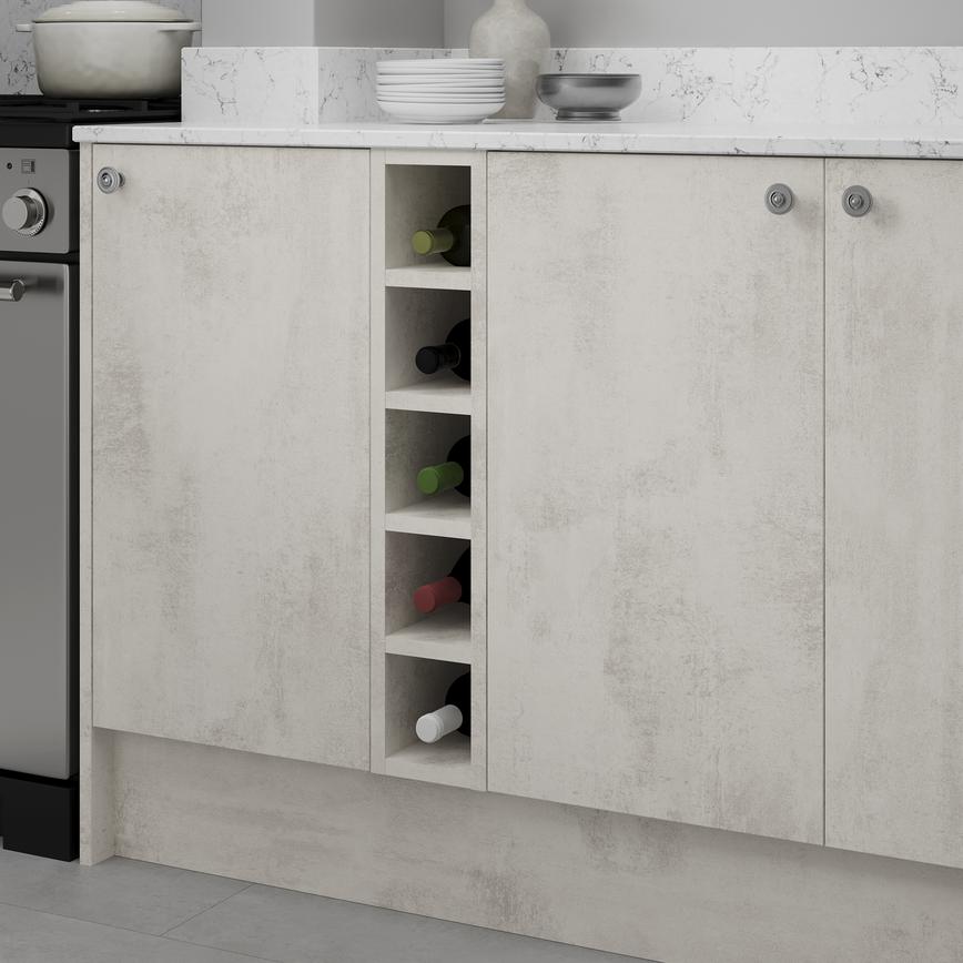 Hockley Textured White Stone 720mm x 150mm Wine Rack