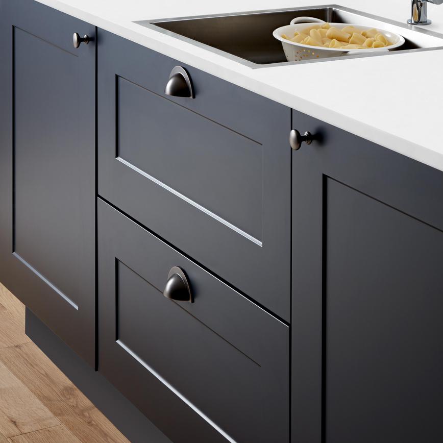 Blackened Copper Cup and Knob