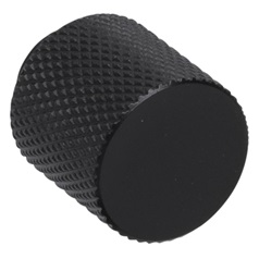 Black knurled knob handle