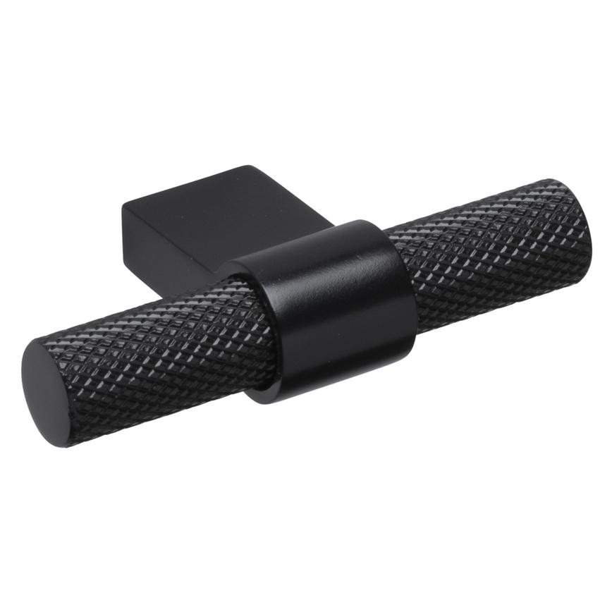 Black knurled T bar knob handle