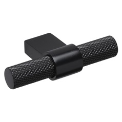Black knurled T bar knob handle
