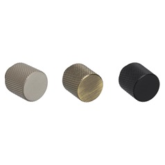 Knurled Round Cupboard Door Knob 25mm