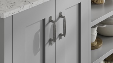 Antique Pewter Effect D Bar Handles