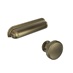 Contessa Aged Brass Cup Handle 157mm and Contessa Aged Brass Round Dr Knob 35mm