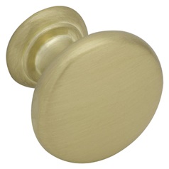 Earl Polished Brass Effect Classic Round Cupboard Door Knob 32mm