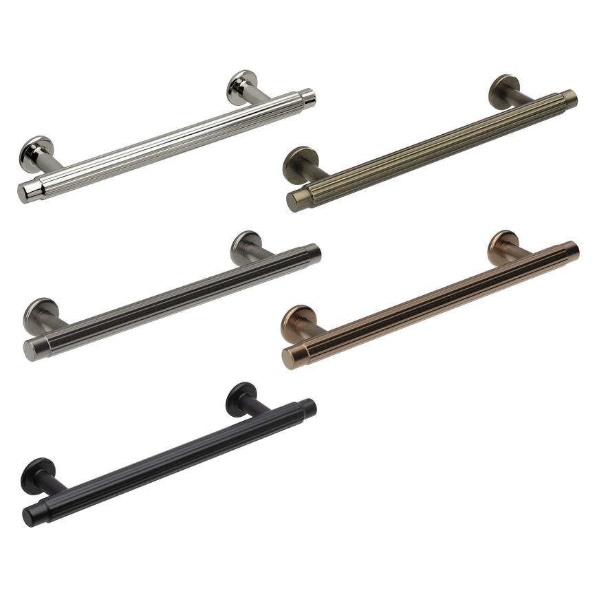 Fluted Classic T Bar Cupboard Handle 177.5mm