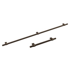 Knurled Brushed Bronze T Bar Cupboard Handle Family