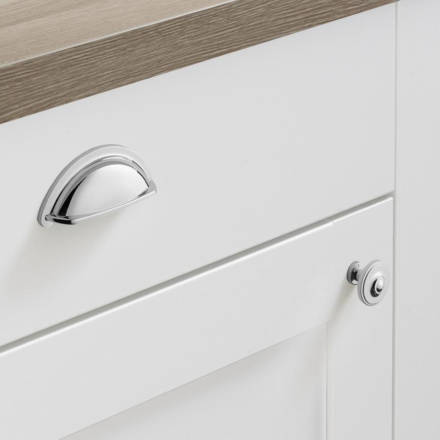 Chrome Effect Cup Handle/Knob Handle