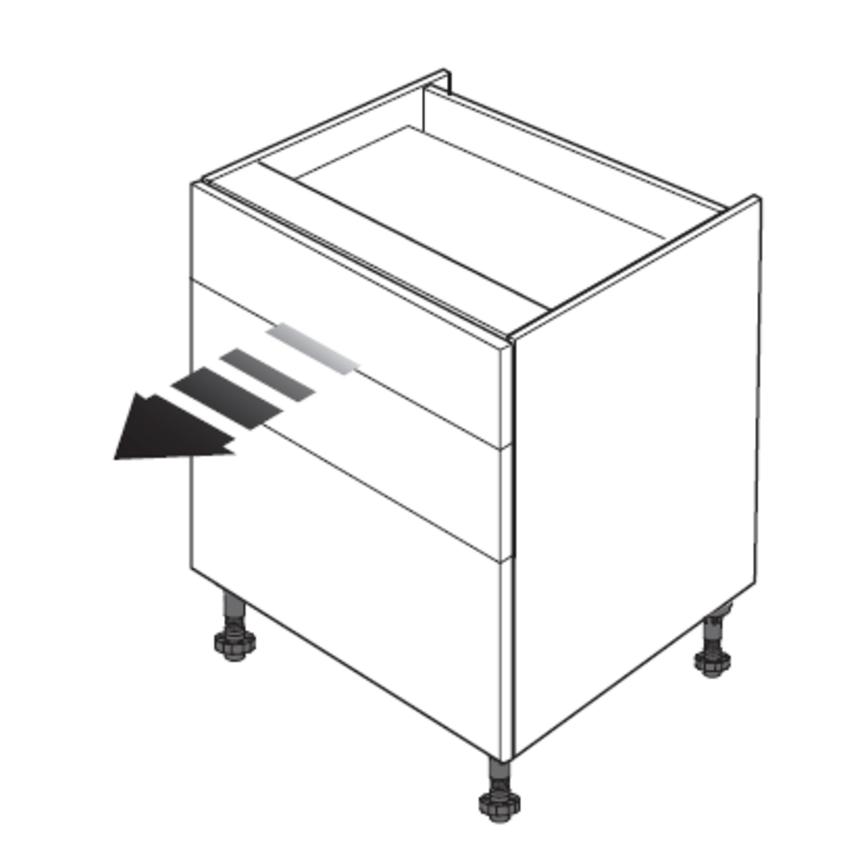 Push to open drawer storage kit
