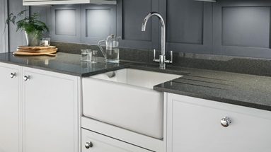 Lewes White Dry Sink and Tap