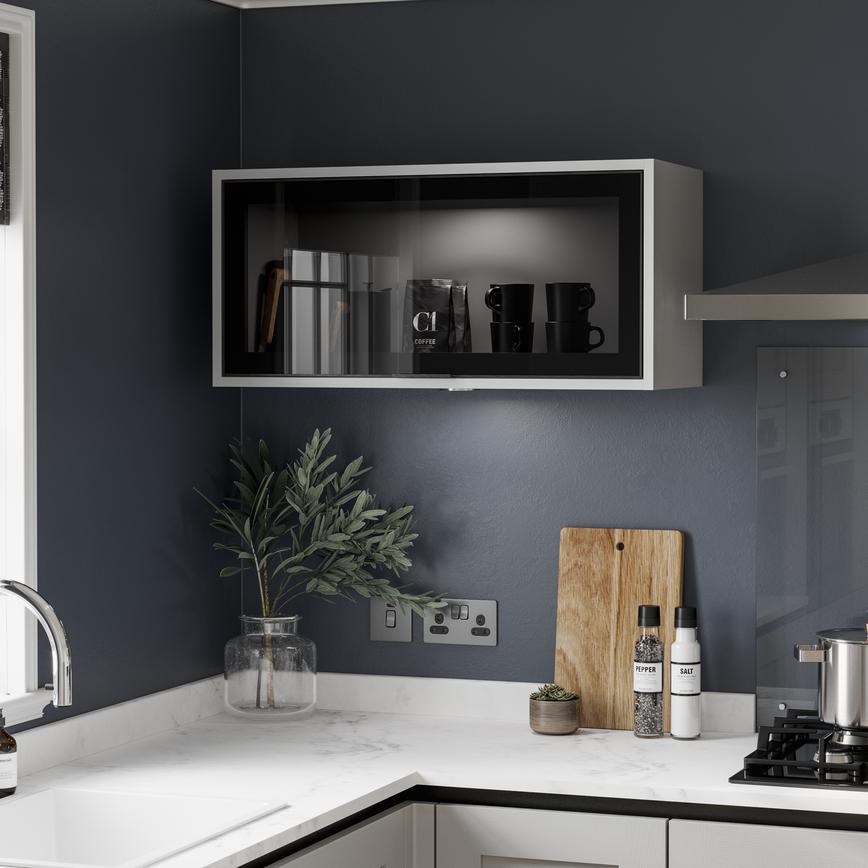 Chilcomb Dove Grey Handleless Cabinet Cameo