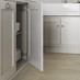 Chilcomb Dove Grey Inframe Base Cabinet Open