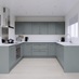 Chilcomb Inframe Dusk Blue U Shape Kitchen