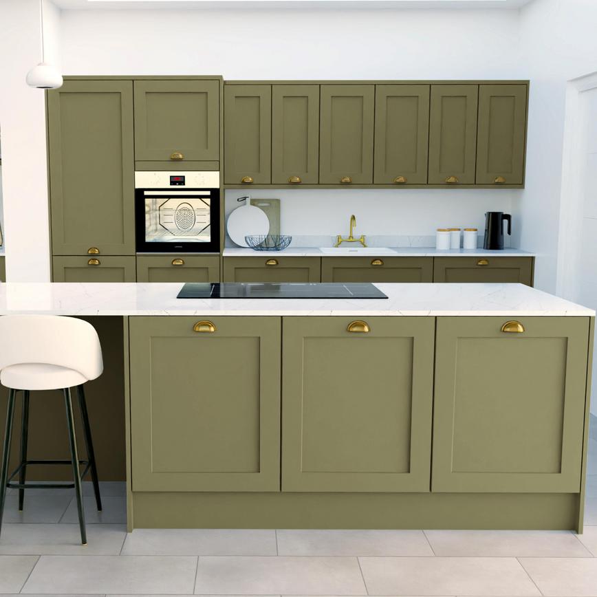 Chilcomb Paint To Order Olive EKES Island Kitchen Set