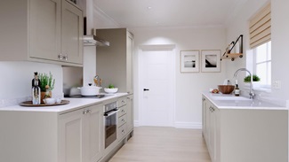 Chilcomb Inframe Pebble Galley Kitchen