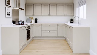 Chilcomb Inframe Pebble U Shape Kitchen