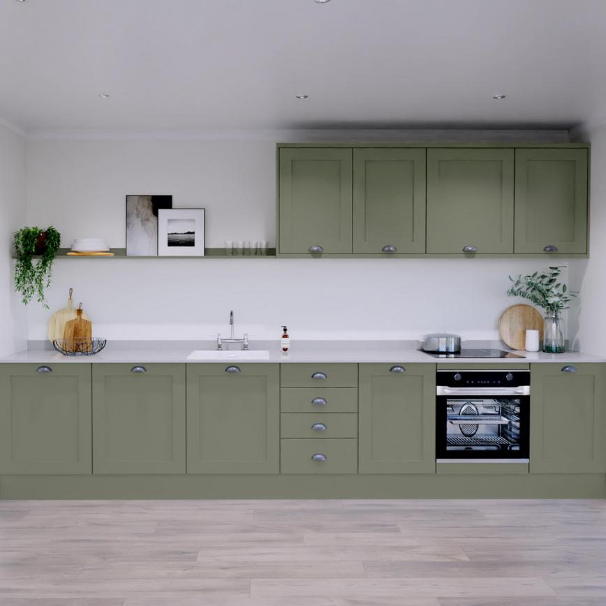 Chilcomb Reed Green Single Wall Kitchen