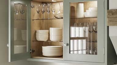 Chilcomb Reed Green Inframe Glass Cabinet Cameo