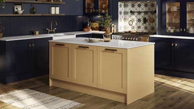 Chilcomb Saffron and Navy Angle View