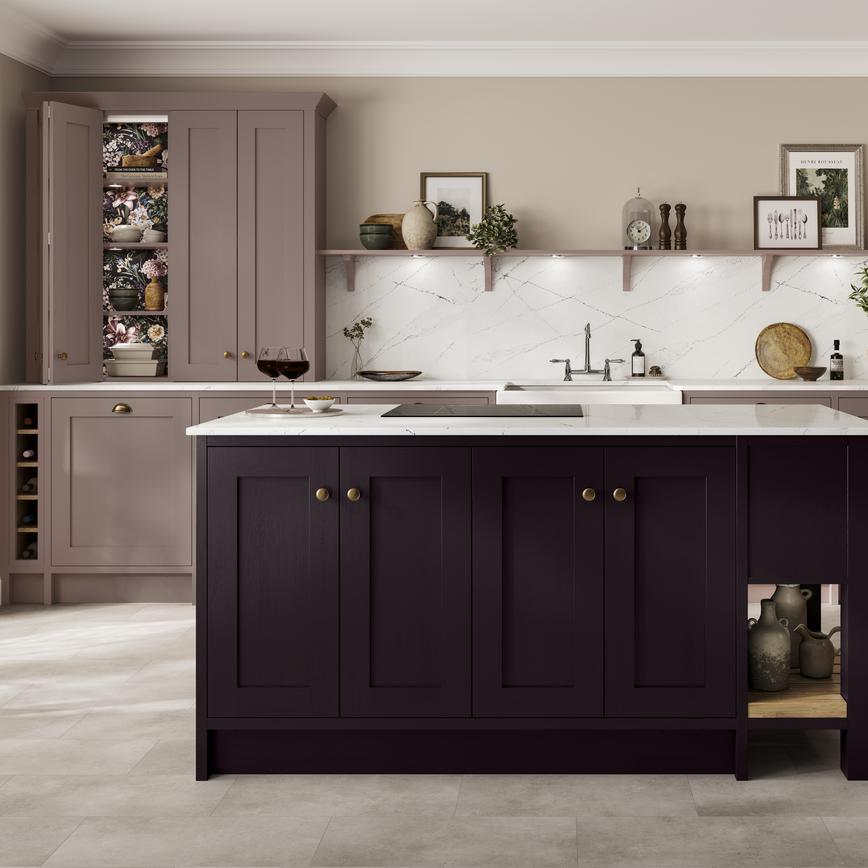 Chilcomb Inframe Blackberry & Antique Rose Kitchen Set