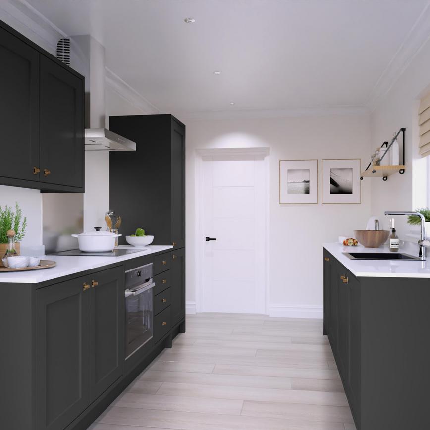 Chilcomb Super Matt Charcoal Inframe Galley