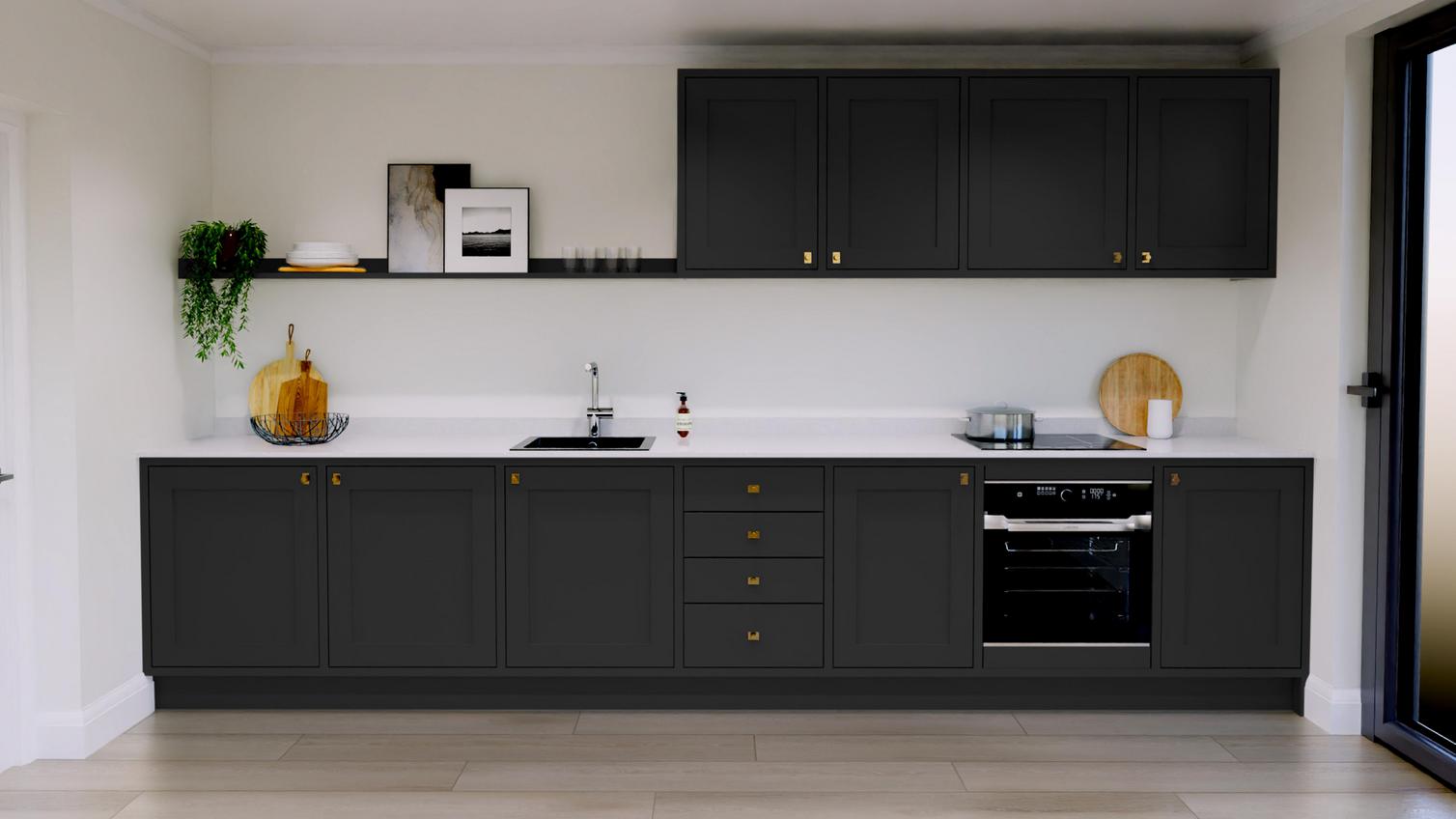 Chilcomb Super Matt Charcoal Inframe Single Wall