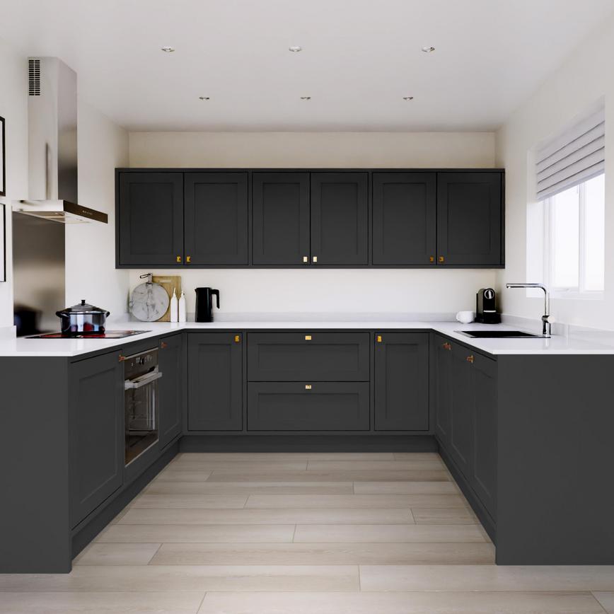 Chilcomb Super Matt Charcoal Inframe U Shape