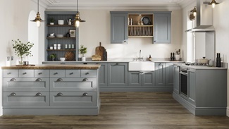 Elmbridge Dusk Blue Kitchen Set Shot